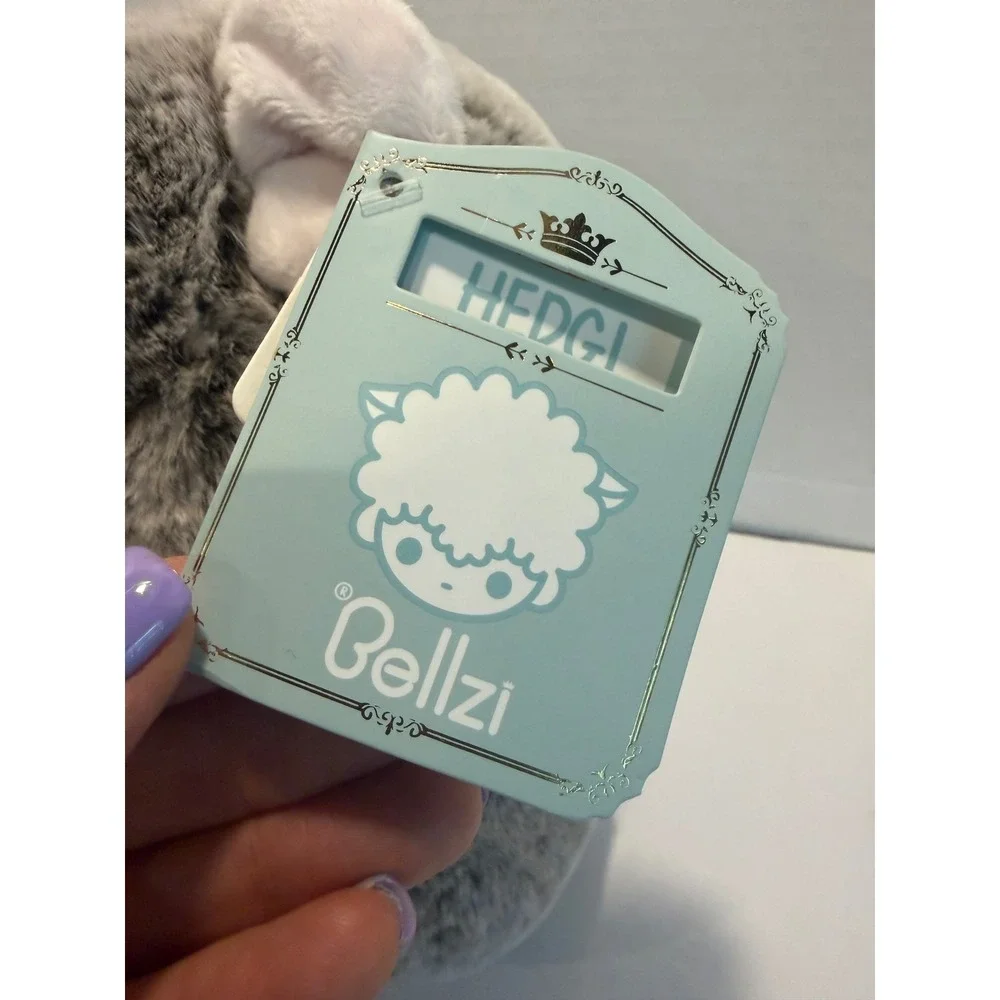 Bellzi Hedgi Hedgehog Plush Stuffed Animal Grey White Collectible Toy HEDGI NWT